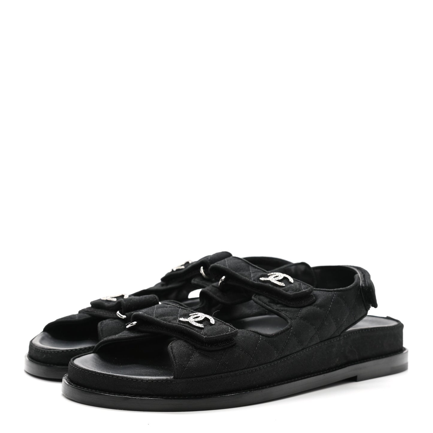 Mixed Fibers Velcro Dad Sandals 41 Black