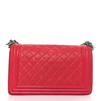 Chanel Caviar Quilted Medium Boy Flap Red 10 of 16