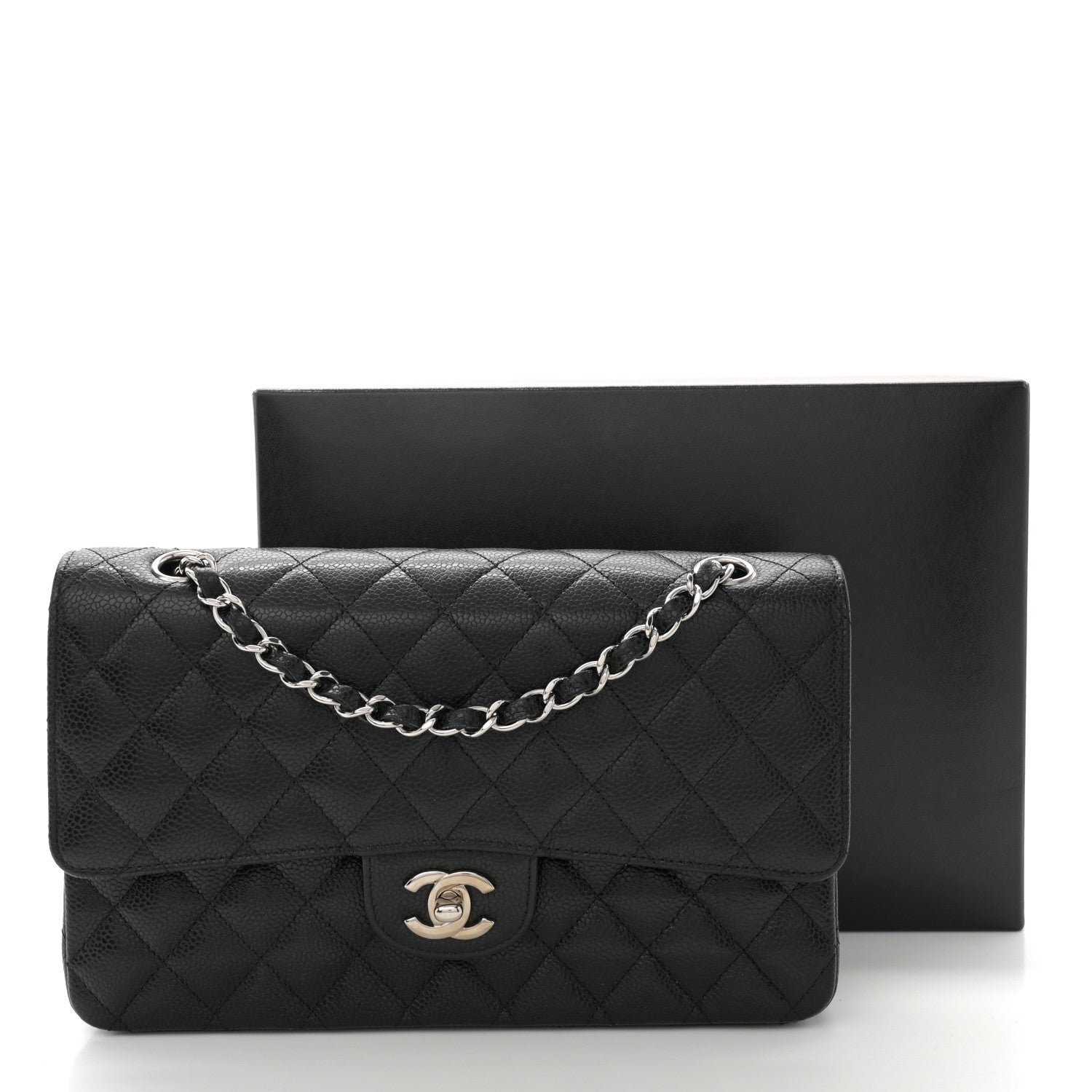 Chanel Caviar Quilted Medium Double Flap Black 12 of 12