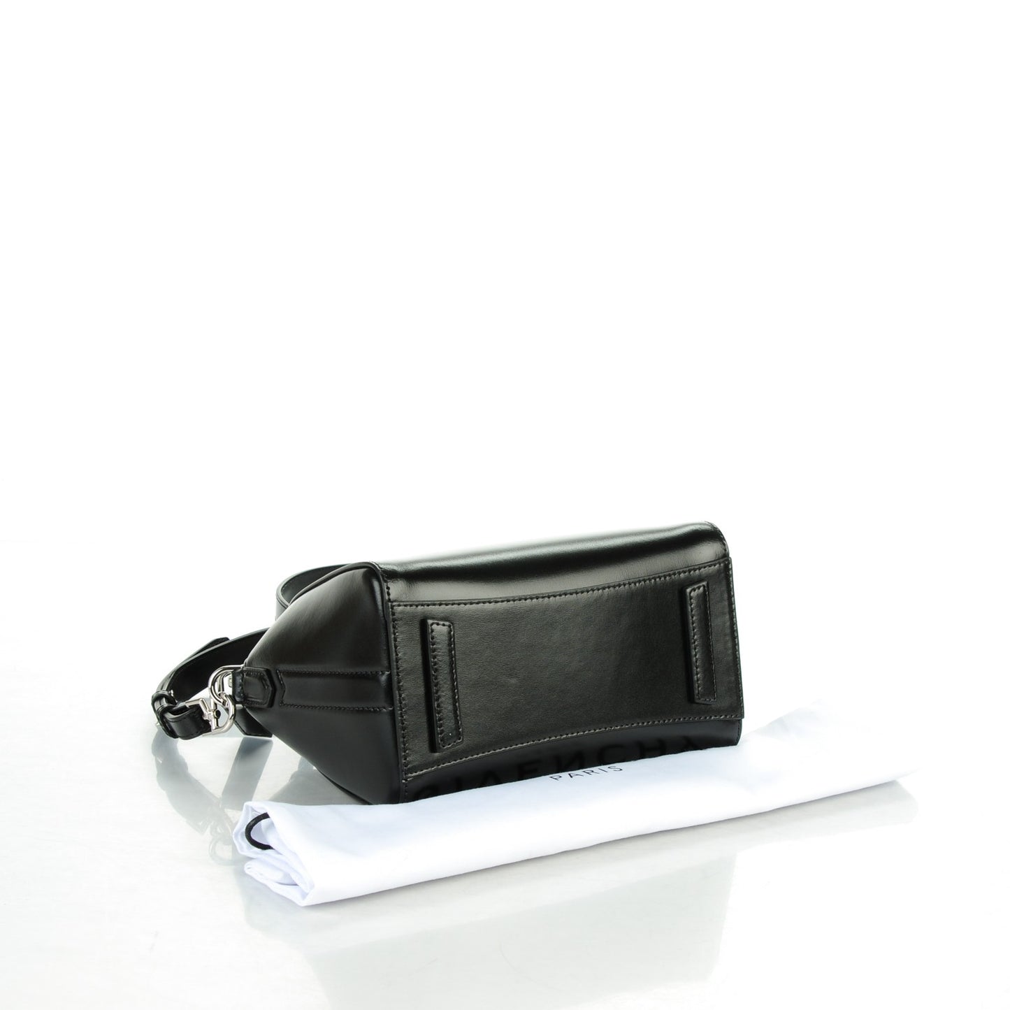 Shiny Lord Calfskin Mini Antigona Black
