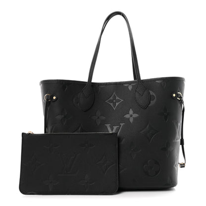 Louis Vuitton Empreinte Monogram Giant Neverfull MM Black 3 of 11