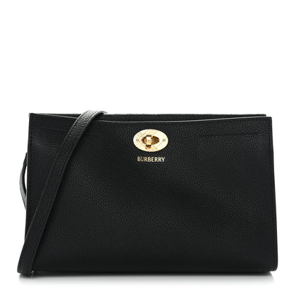 Burberry Grainy Calfskin Nova Check Small Cotswolds Pouch Black 1 of 10