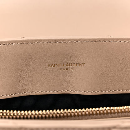 Saint Laurent Calfskin Y Quilted Monogram Medium Loulou Chain Satchel Dark Beige 7 of 13