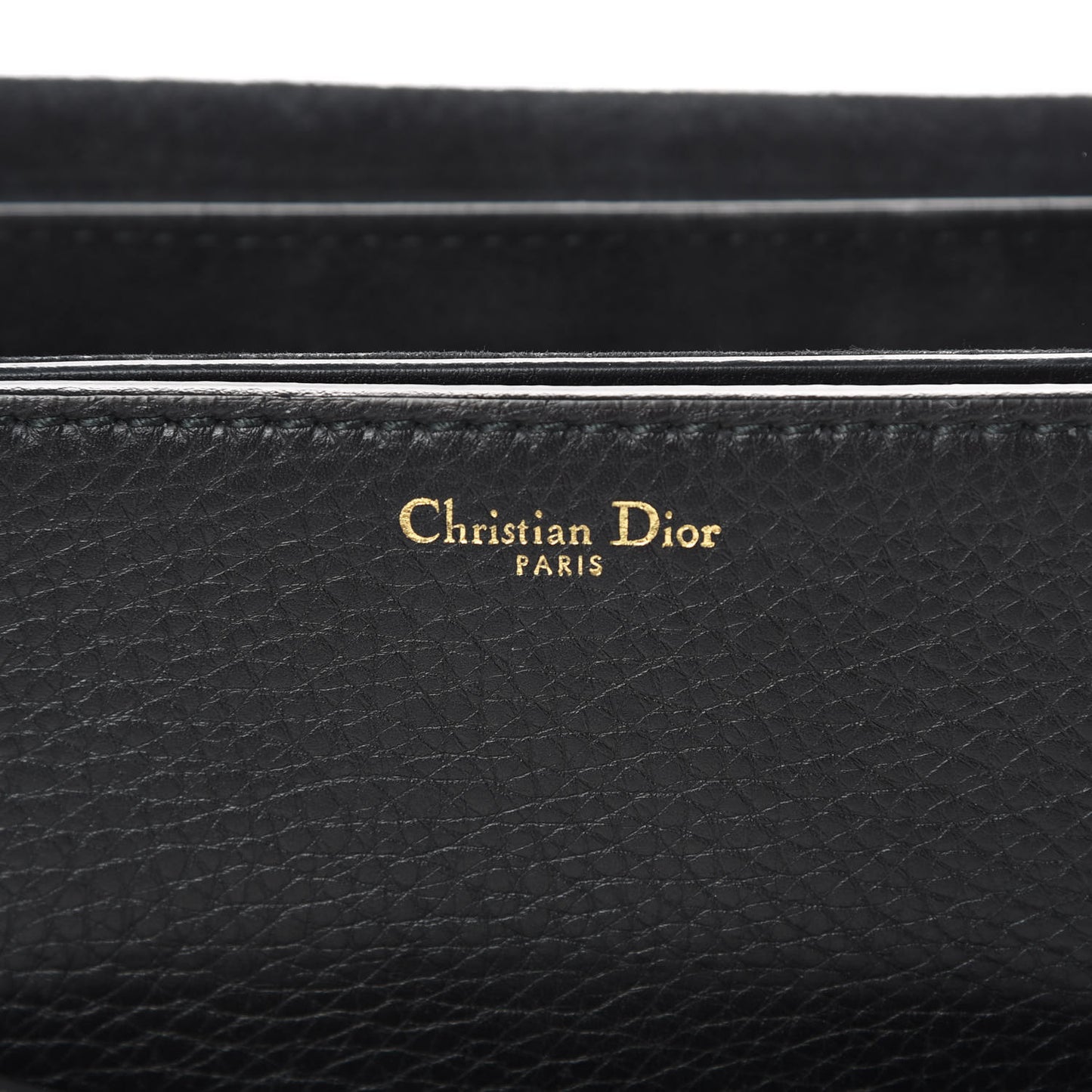 Grained Calfskin Dio(r)evolution Flap Bag Black