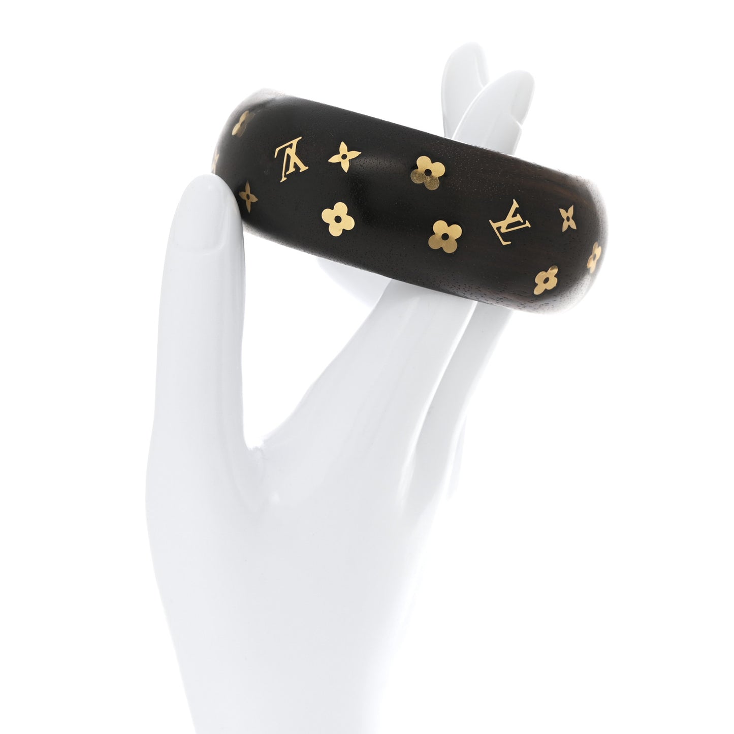 Tiger Wood Brass Wide Sylvania Bangle