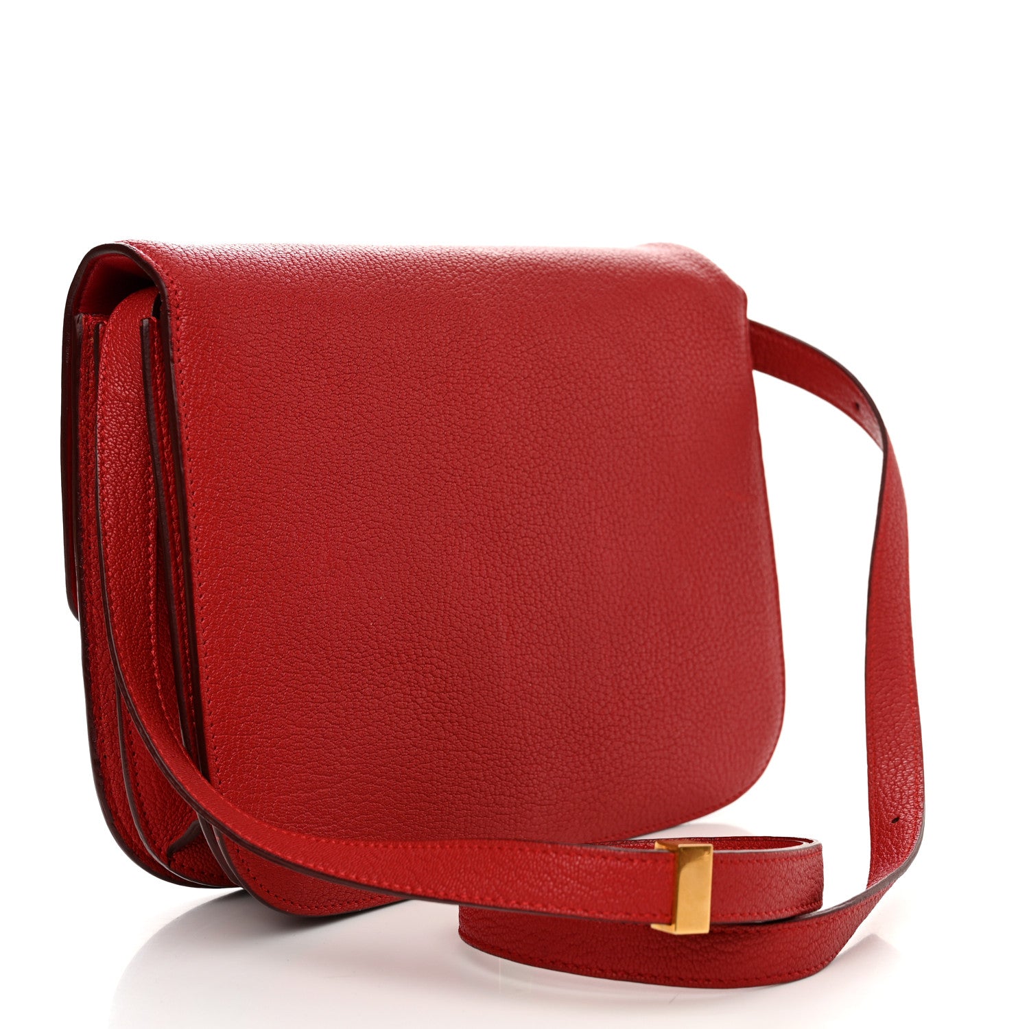 Celine Goatskin Medium Classic Box Flap Bag Carmin 3 of 14