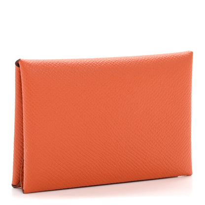Hermes Epsom Calvi Duo Card Case Terre Battue 3 of 8
