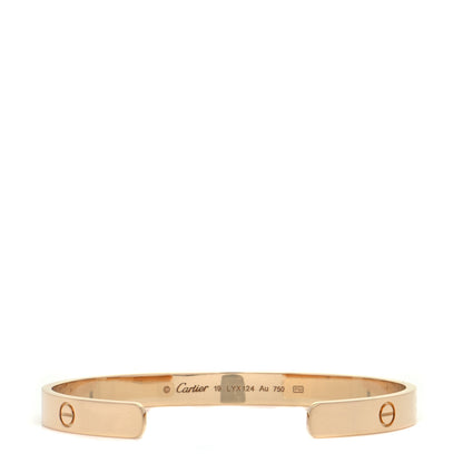 Cartier 18K Yellow Gold LOVE Cuff Bracelet 19 3 of 7