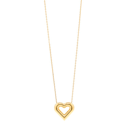 Louis Vuitton Metal LV and Me Heart Necklace Gold 1 of 6