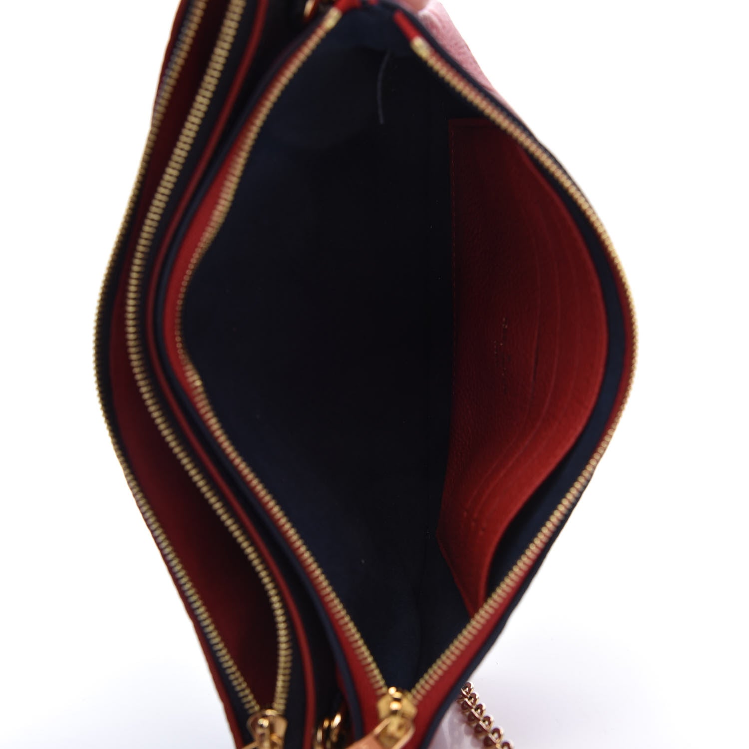Louis Vuitton Empreinte Double Zip Pochette Marine Rouge 6 of 10