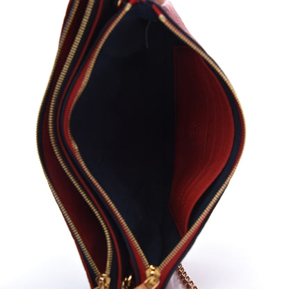 Louis Vuitton Empreinte Double Zip Pochette Marine Rouge 6 of 10