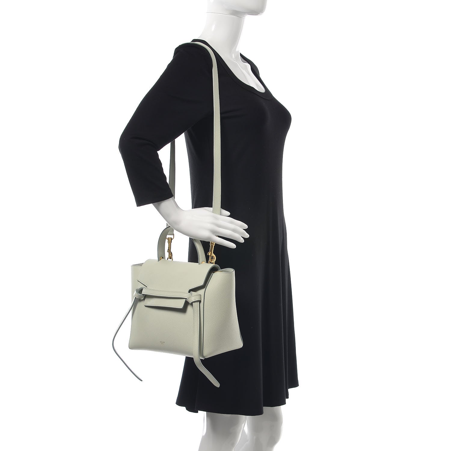 Celine Grained Calfskin Micro Belt Bag Baby Blue 2 of 9