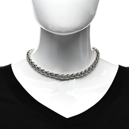 David Yurman Sterling Silver 18K Yellow Gold Diamond 8mm Wheat Chain Necklace 2 of 4