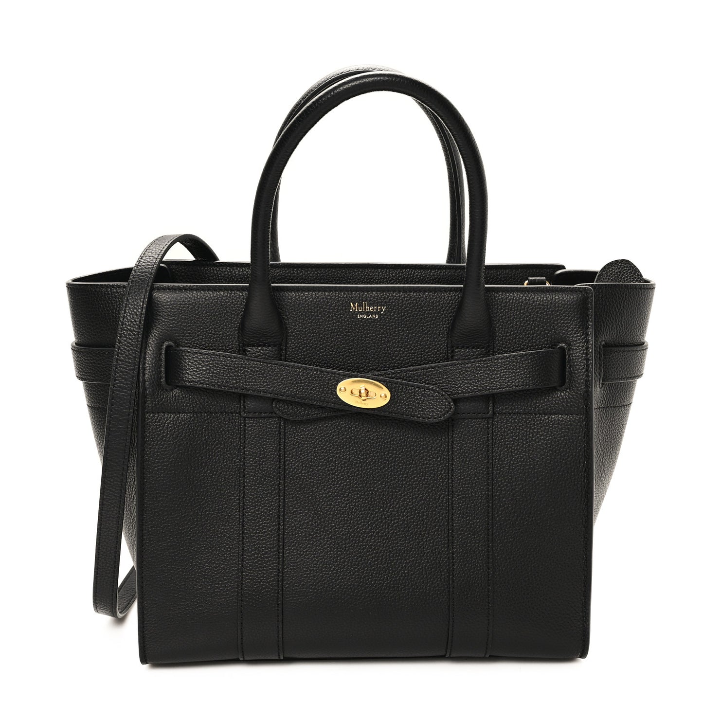 Classic Grain Small Bayswater Zip Tote Black