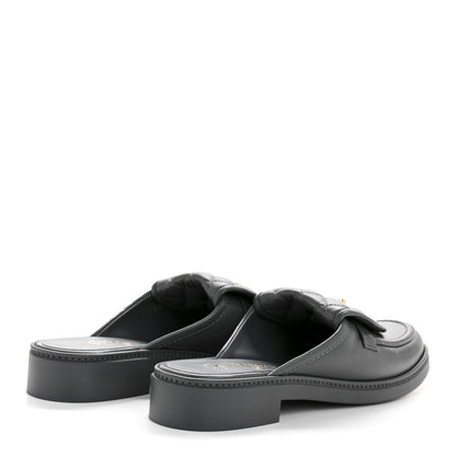 Chanel Lambskin Quilted CC Turnlock Mules 39 Grey 5 of 9