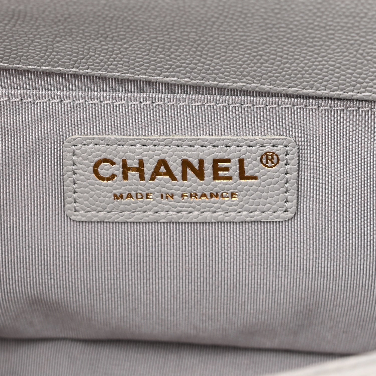 Chanel Caviar Quilted Medium Boy Flap Light Grey 6 of 10