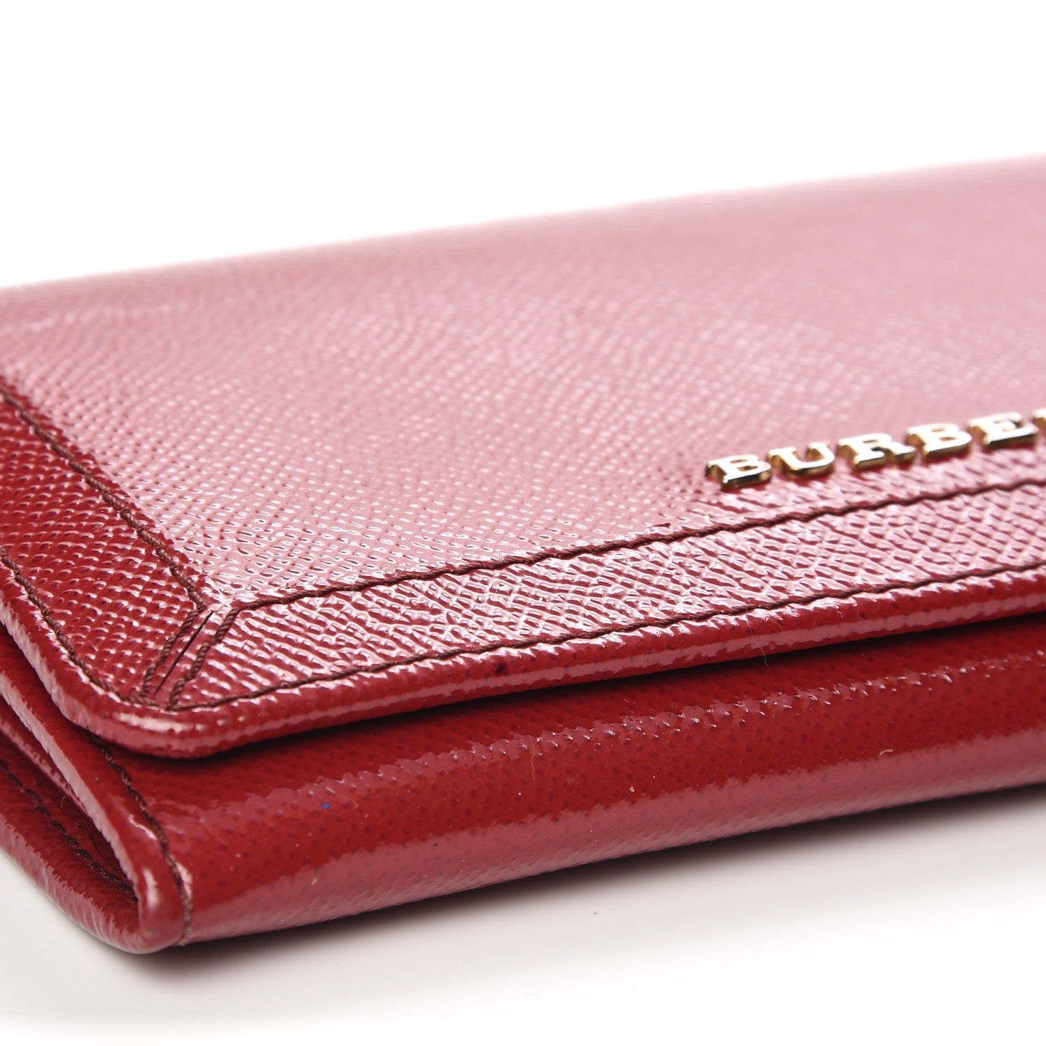 Burberry Patent Heritage Grain Penrose Continental Wallet Alizarin Crimson 6 of 10