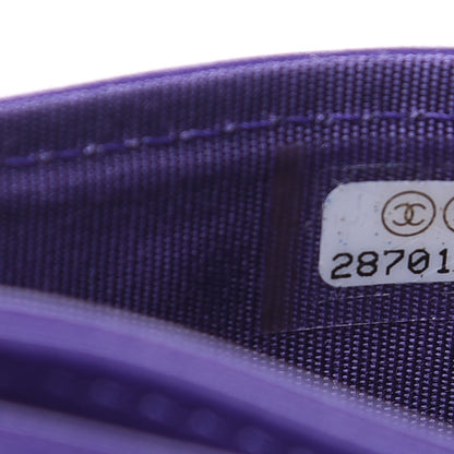 Chanel Lambskin Quilted Boy Card Holder Purple 7 of 8