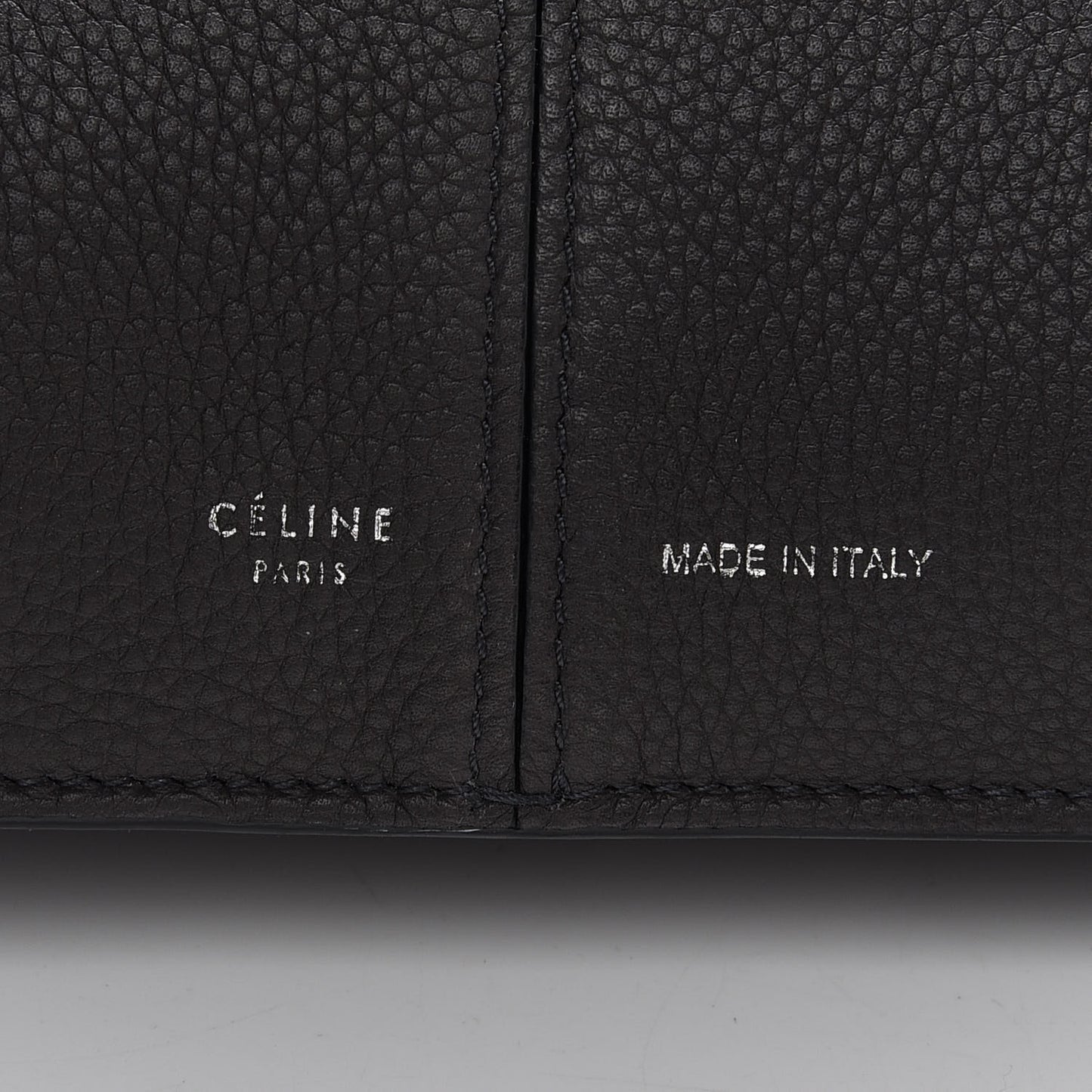 Baby Grained Calfskin Small Tri-Fold Bag Anthracite