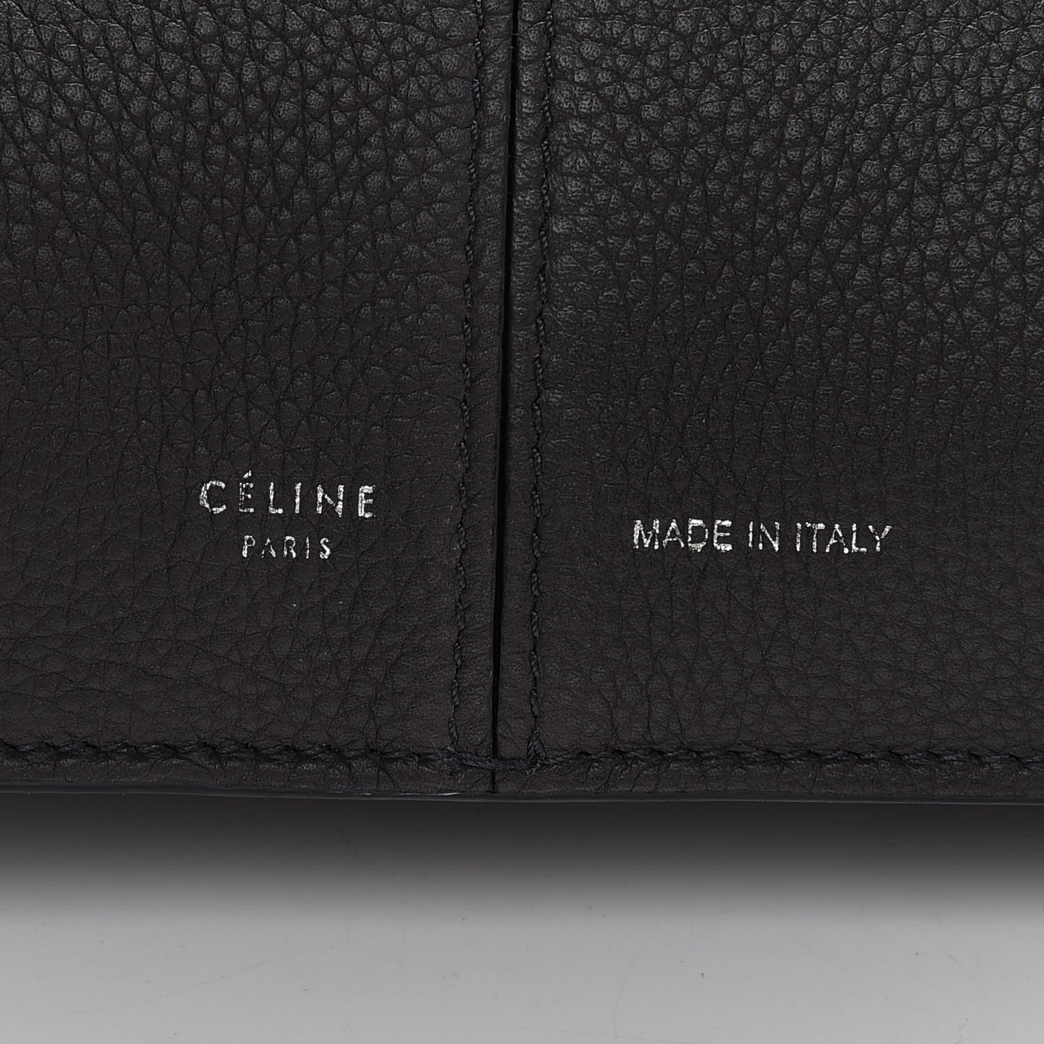 Celine Baby Grained Calfskin Small Tri-Fold Bag Anthracite 6 of 8