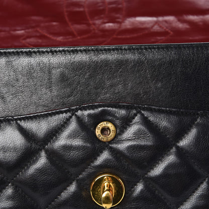 Chanel Lambskin Quilted Medium Double Flap Black 7 of 13