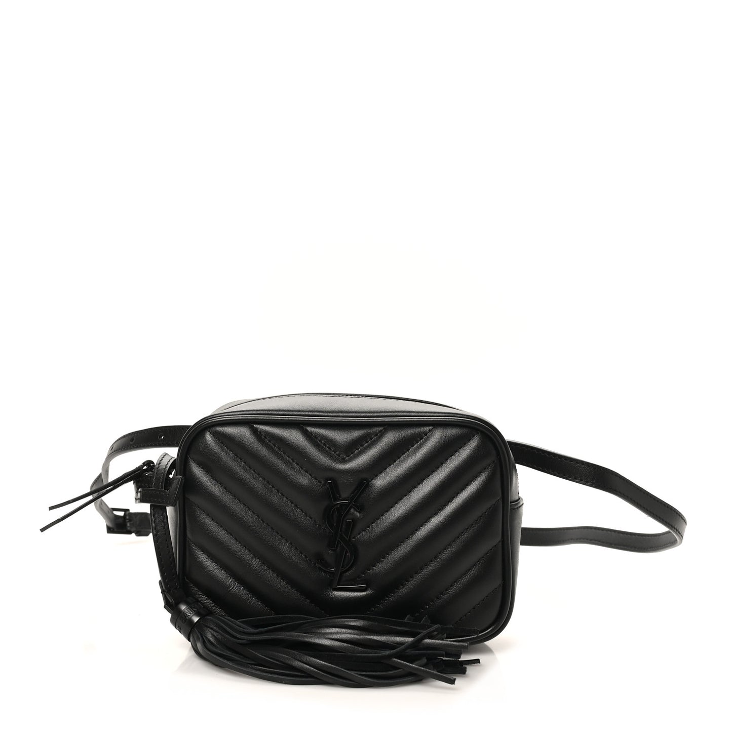Calfskin Matelasse Monogram Lou Belt Bag Black
