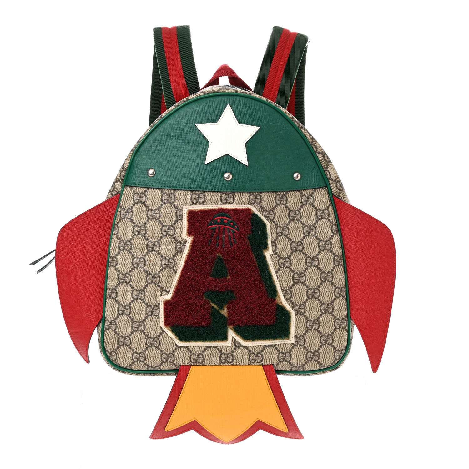 Gucci GG Supreme Monogram Small UFO Embroidered Children's Rocketship Backpack 1 of 10