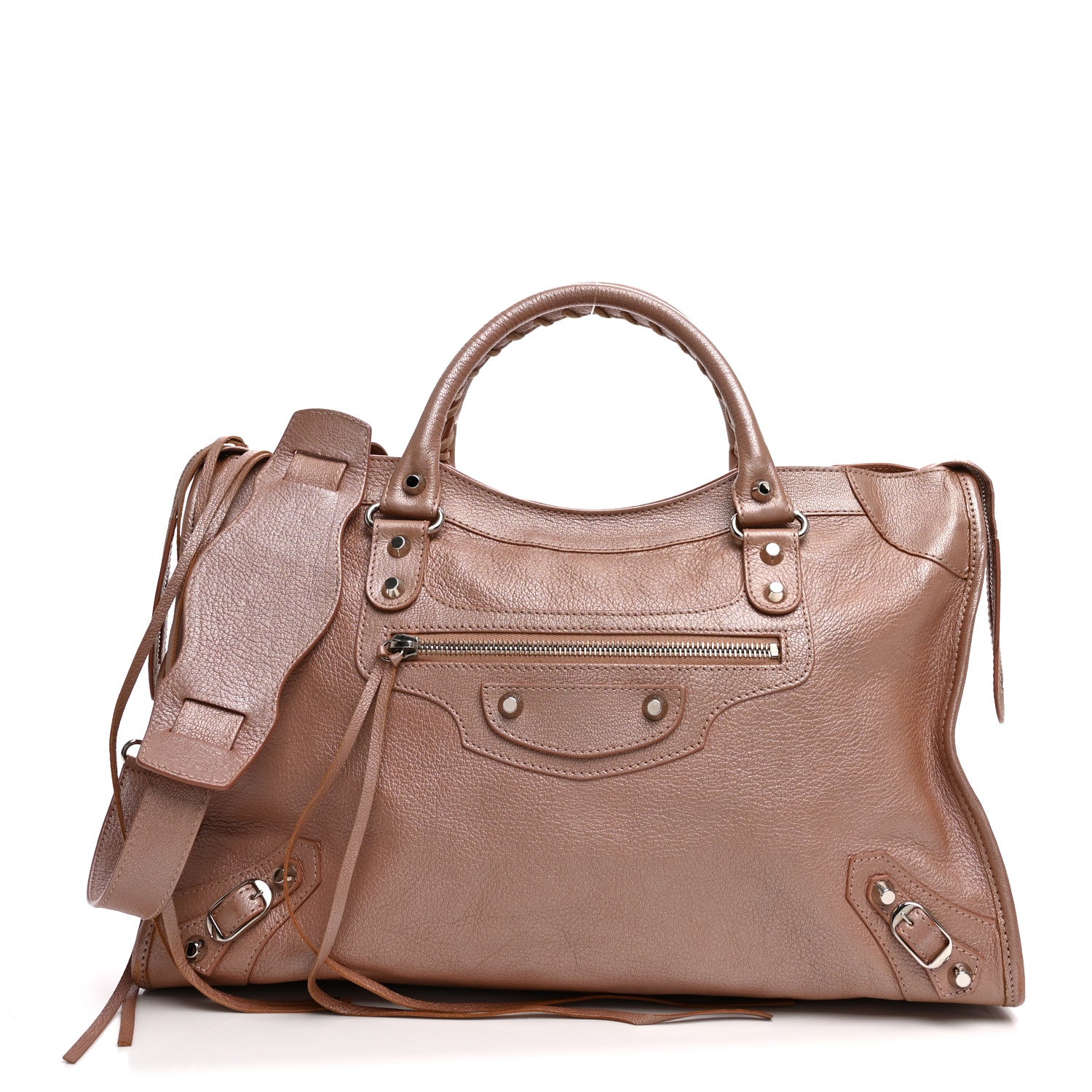 Balenciaga Pearlescent Goatskin Classic Palladium Hardware City Rose Rose Light 1 of 11