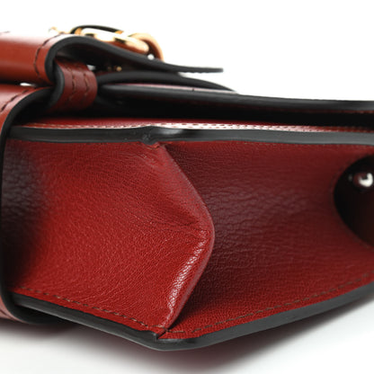 Chloe Shiny Goatskin Calfskin Mini Aby Chain Shoulder Bag Sepia Brown 6 of 8