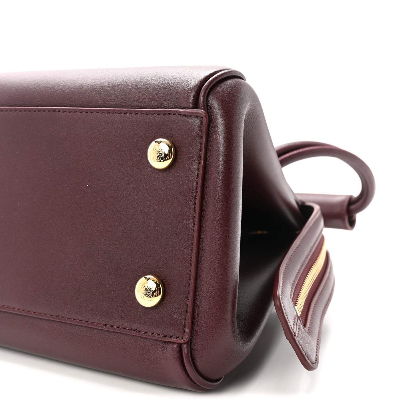 Supple Calfskin Small Madrid Bag Dark Burgundy