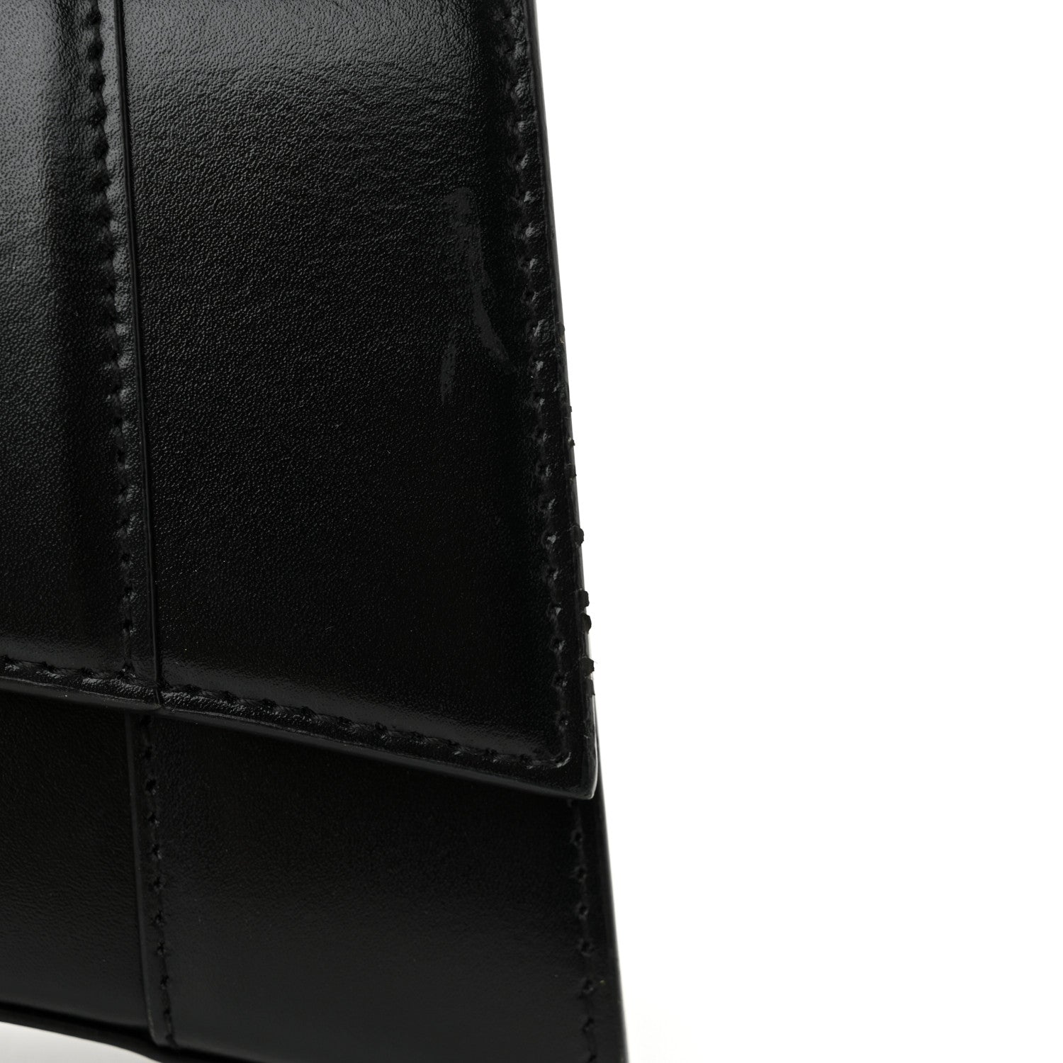 Balenciaga Shiny Box Calfskin Hourglass Top Handle Bag XS Black 12 of 13