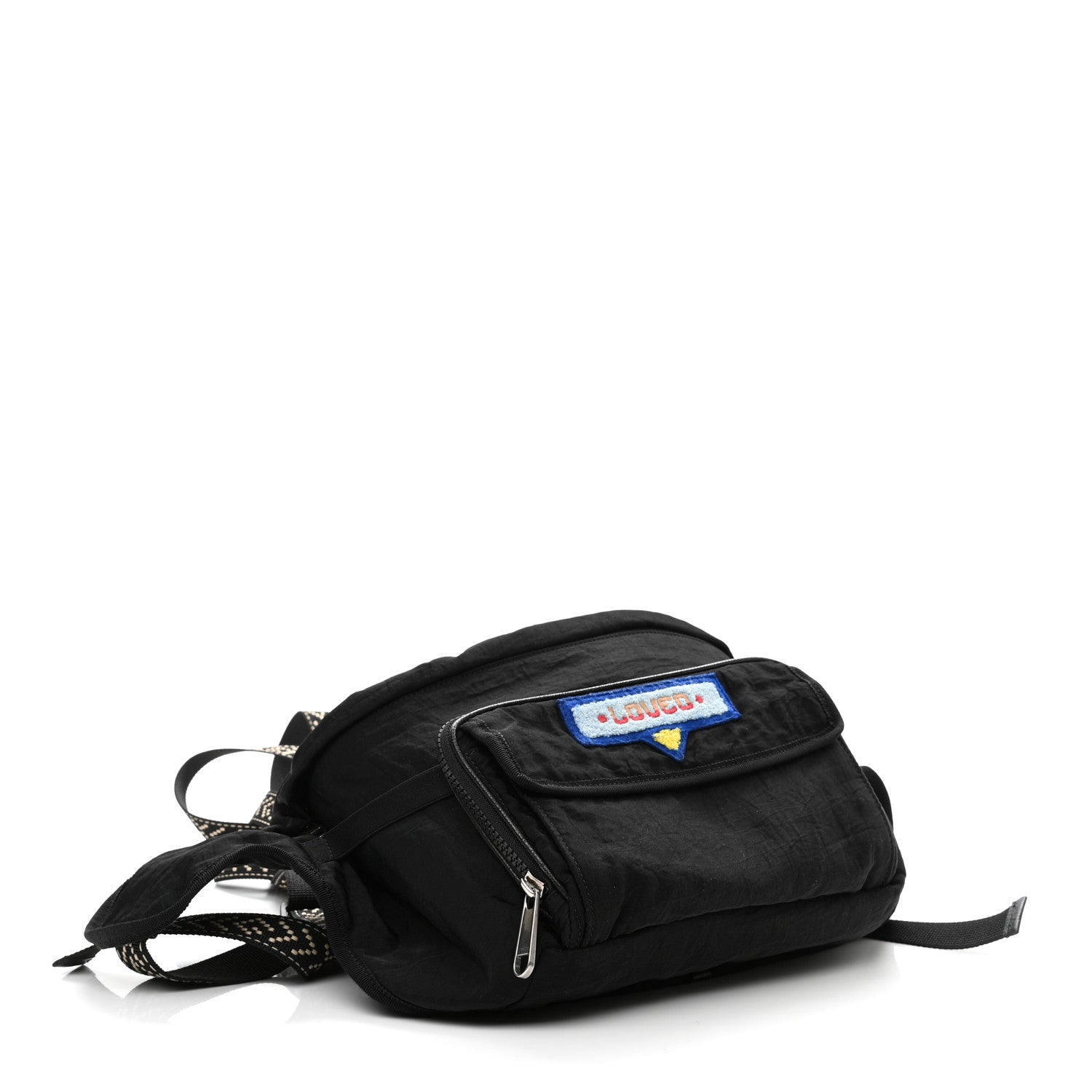 Gucci Nylon 80s Logo Patch Belt Bag Black 4 of 9