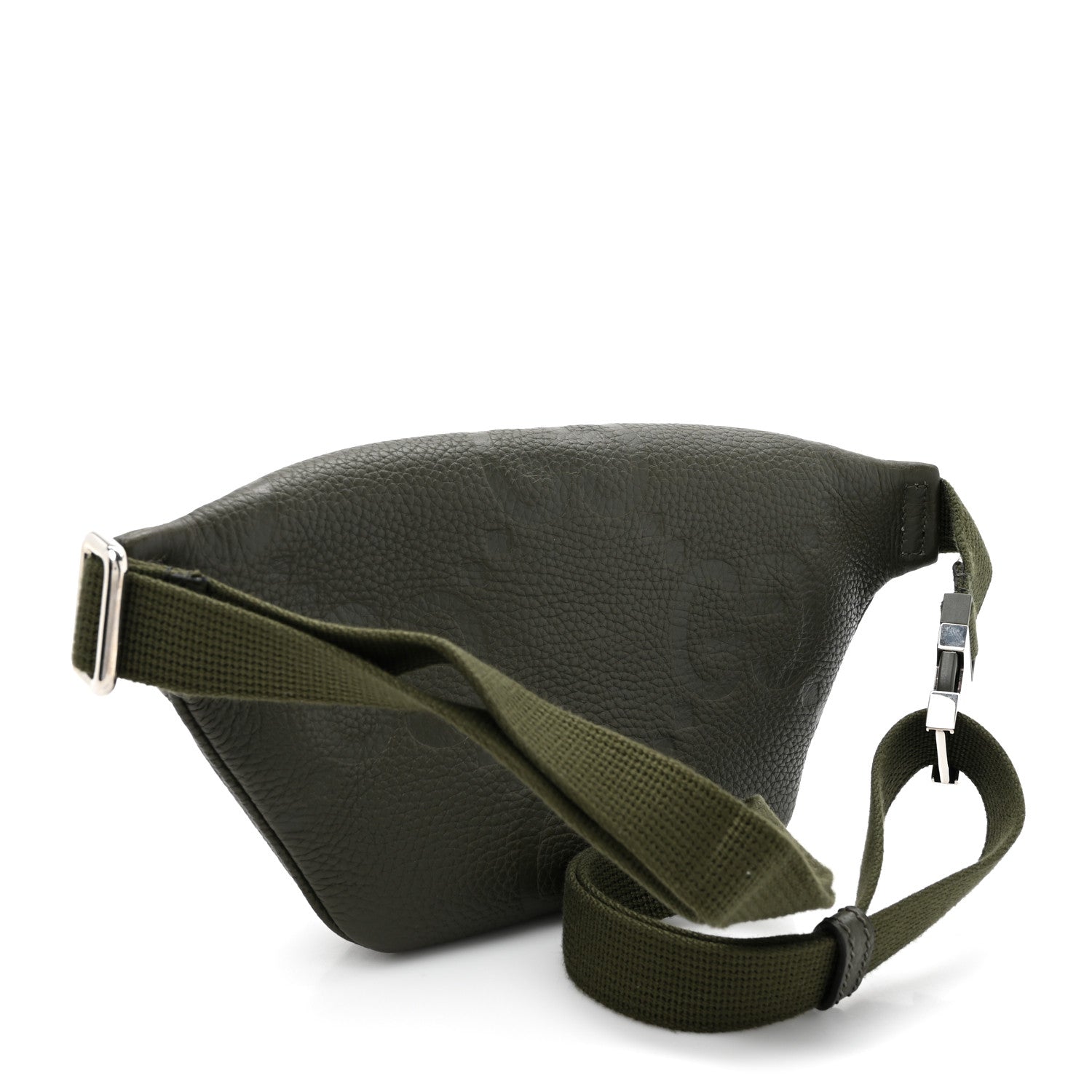 Gucci Piuma Calfskin Jumbo GG Embossed Small Belt Bag Dark Green 2 of 10