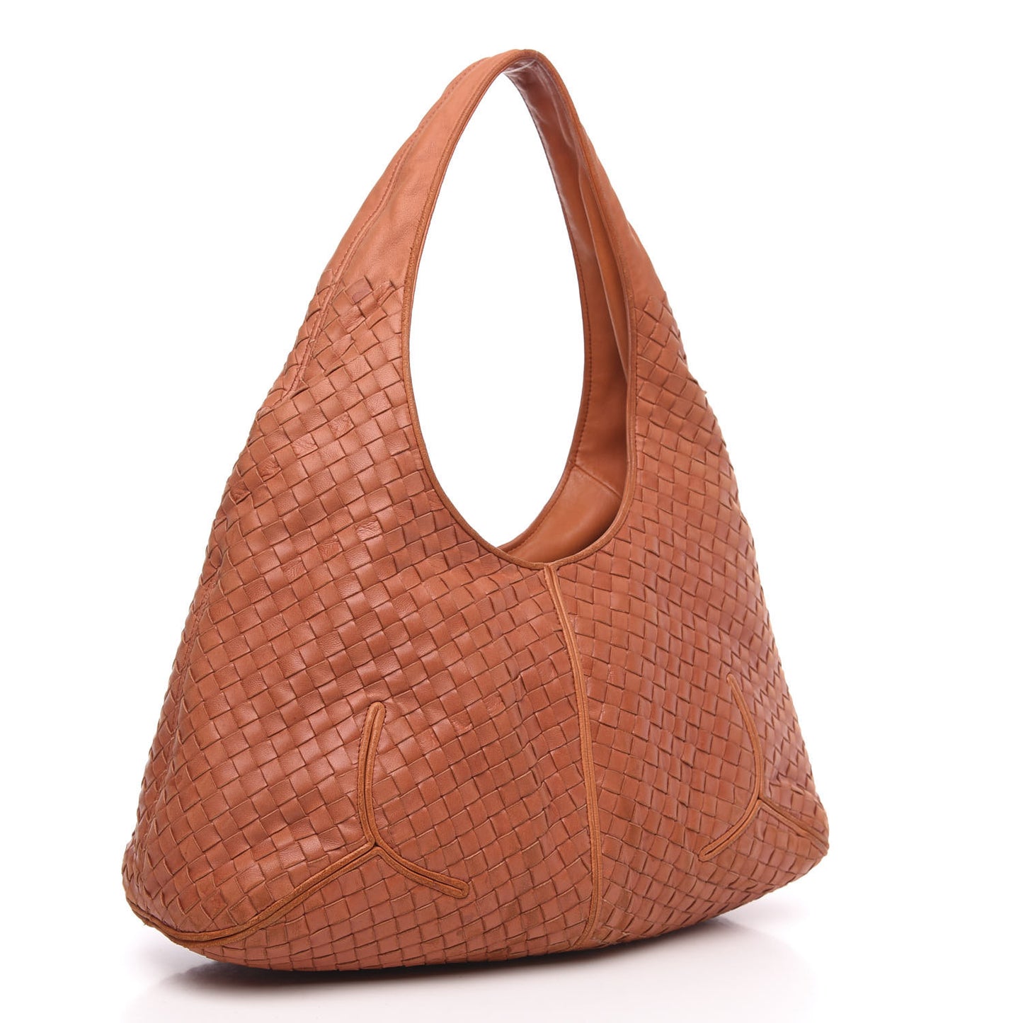 Nappa Intrecciato Ball Hobo Orange