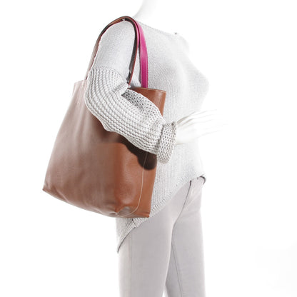 Hermes Taurillon Clemence Double Sens 36 Reversible Tote Marron Tosca 2 of 8