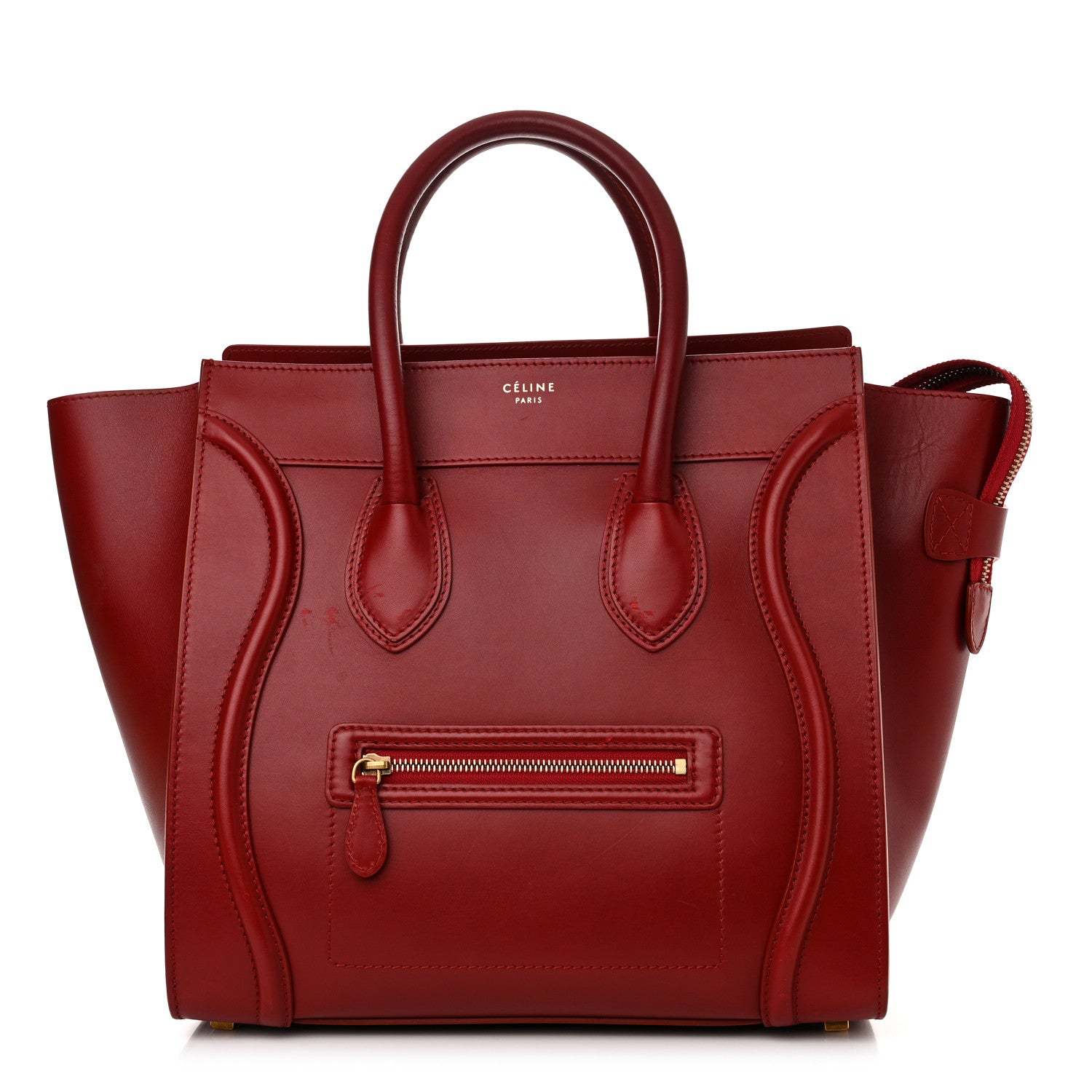 Celine Palmelato Mini Luggage Red 1 of 17