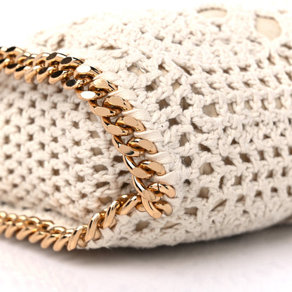Stella McCartney Cotton Crochet Falabella Ajouree Tote Bag White 8 of 11