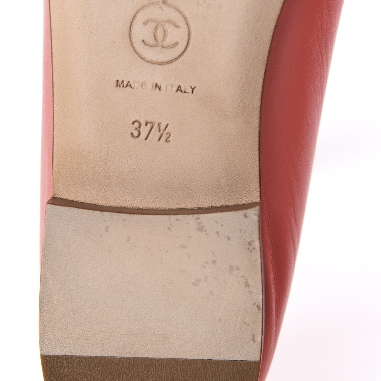 Lambskin Cap Toe CC Ballerina Flats 37.5 Pink
