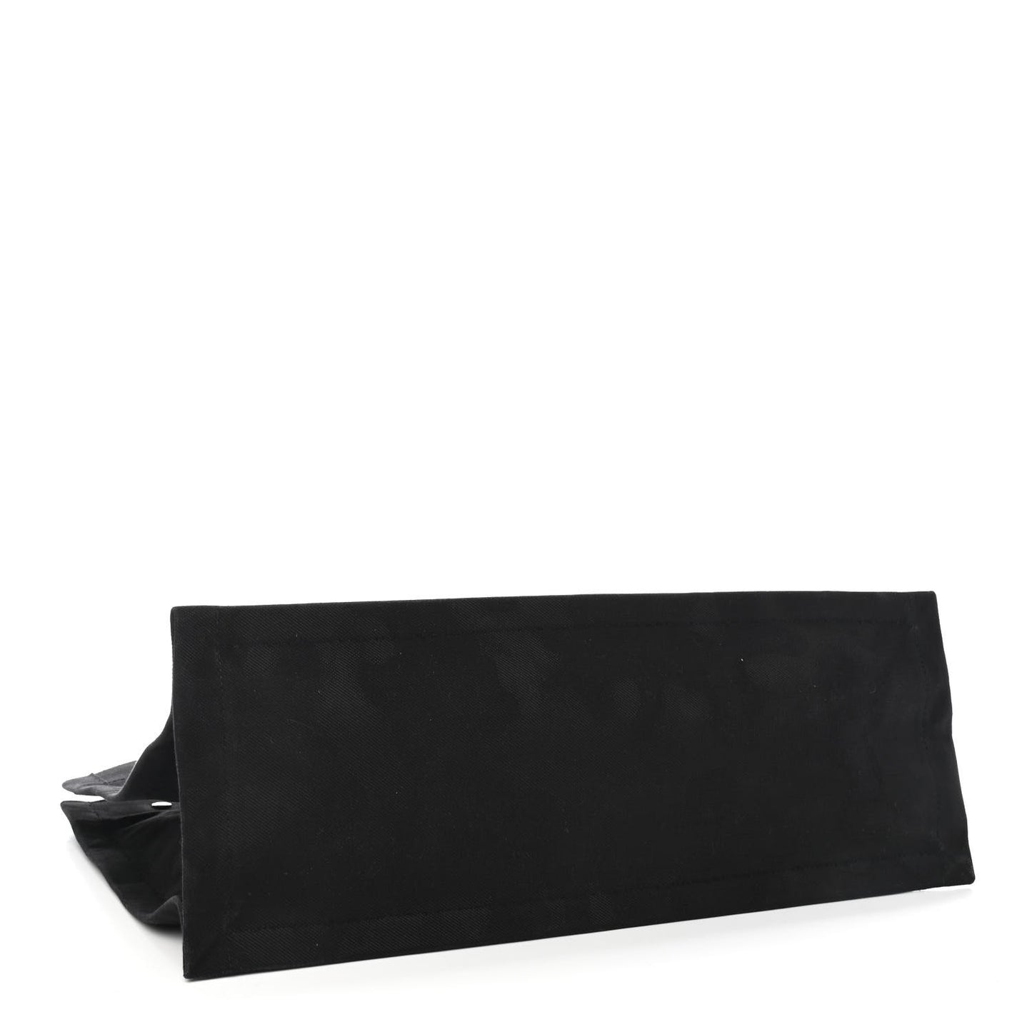 Linen Calfskin Rive Gauche Tote Black