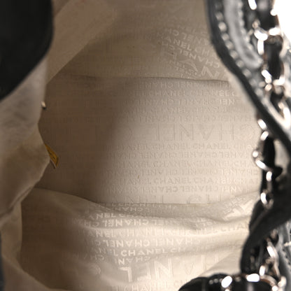 Chanel Calfskin Contrast Stitch Surpique Bucket Bag Black 5 of 10