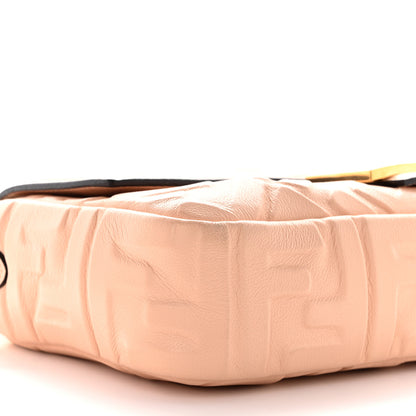 Fendi Nappa FF 1974 Embossed Baguette Baby Pink 9 of 10
