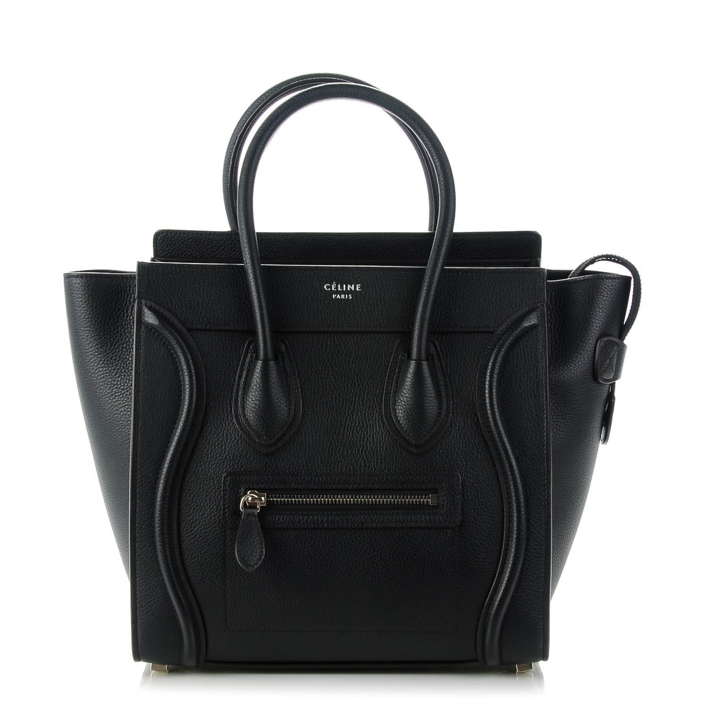 Drummed Calfskin Micro Luggage Black