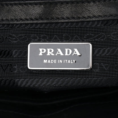Prada Tessuto Nylon Nappa Braided Gaufre Shoulder Bag Black 5 of 8