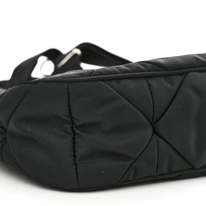 Prada Re-Nylon Triangle Padded Patchwork Shoulder Bag Black 10 of 11