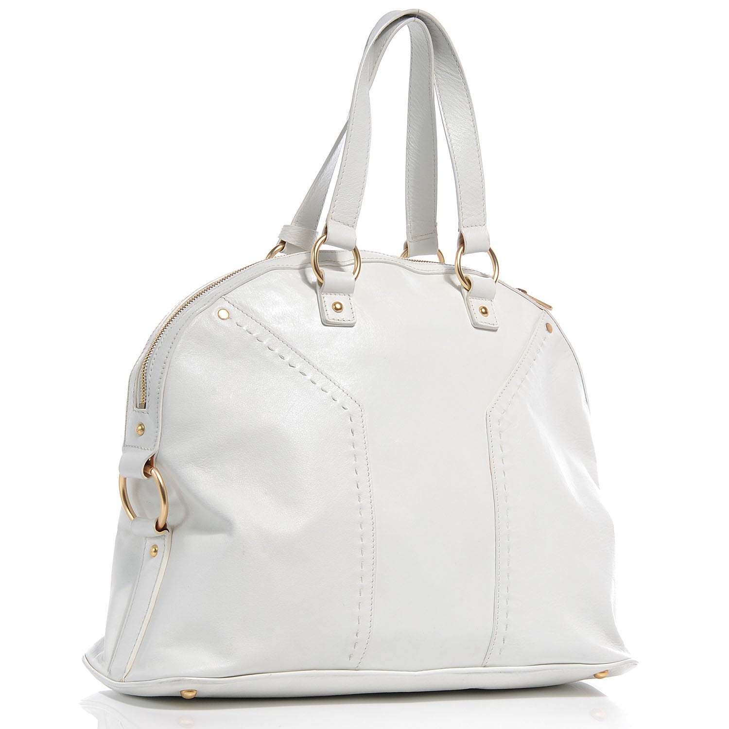 Saint Laurent Leather Large Muse Ivory 4 of 8