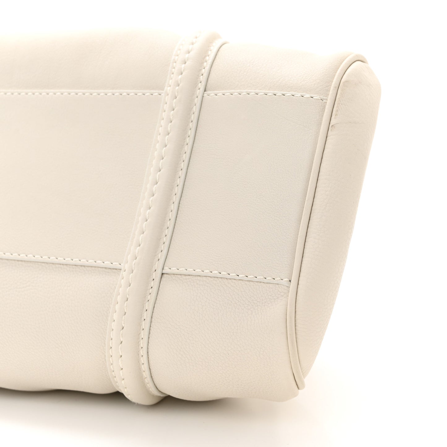 Calfskin My Dior Frame Pocket Satchel White