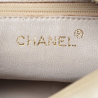 Chanel Lambskin Diagonal Quilted Tassel Camera Bag Light Beige 6 of 19