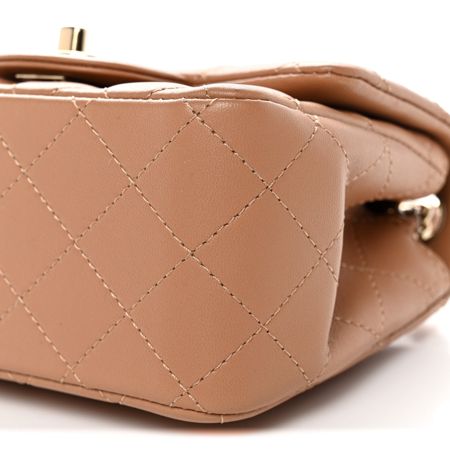 Chanel Lambskin Quilted Mini Square Flap Brown 10 of 10