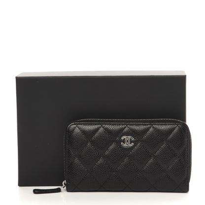 Chanel Caviar Quilted Small Gusset Zip Around Wallet Black 12 of 12
