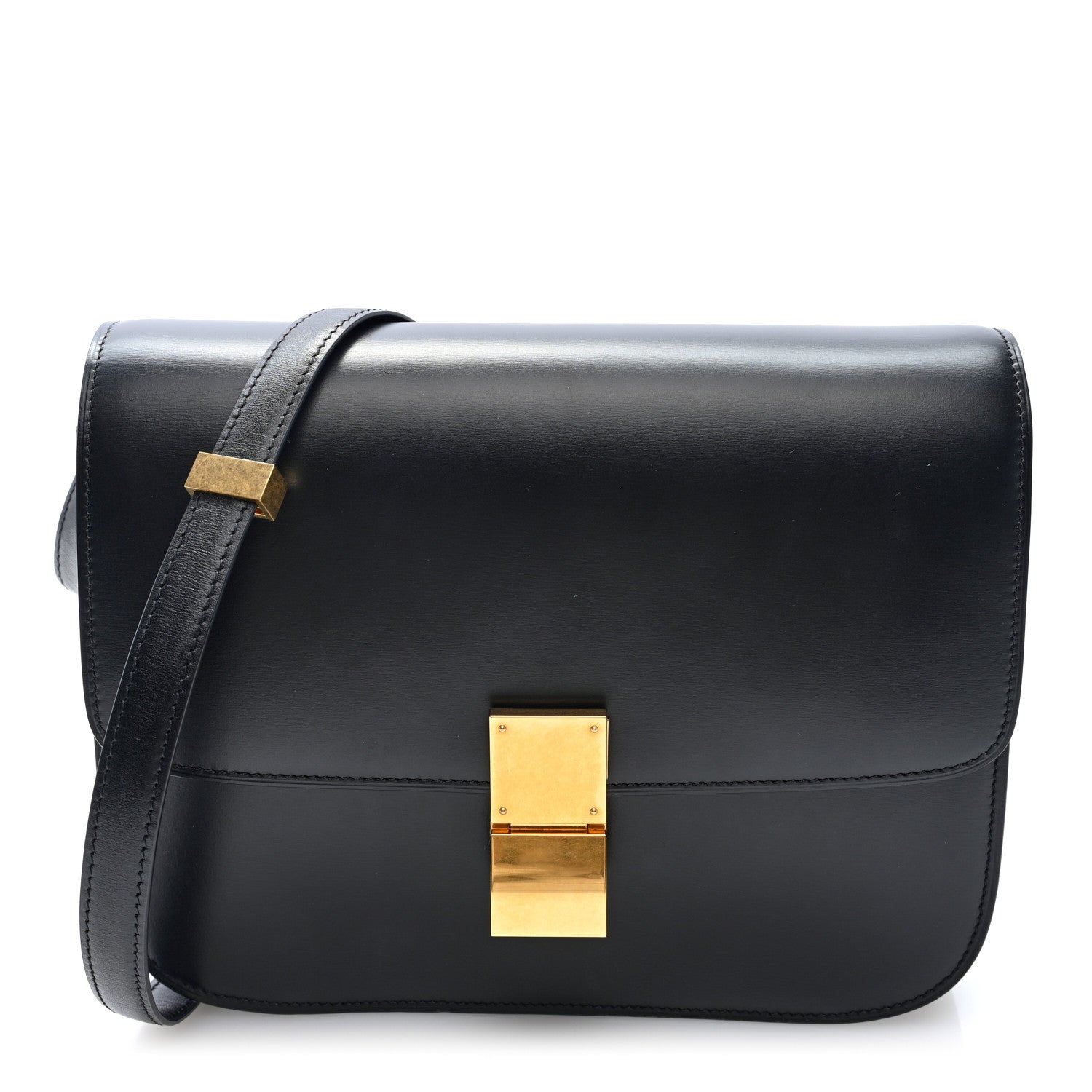 Celine Box Calfskin Medium Classic Box Flap Bag Black 1 of 9